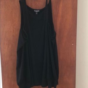 Express black open shoulder long sleeve blouse